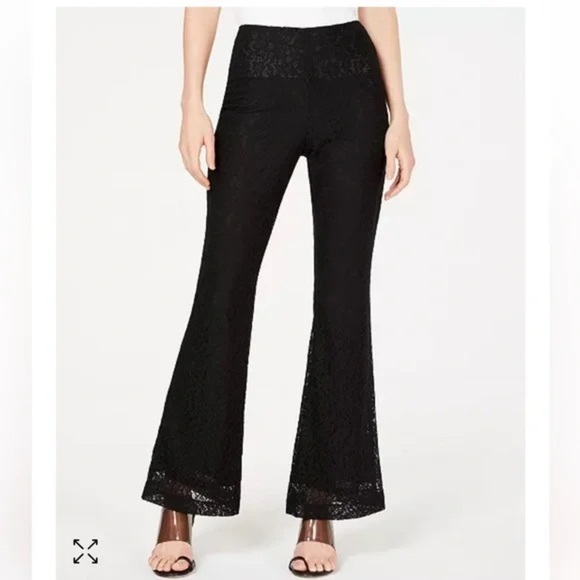 I.N.C. Allover-Lace Flare-Leg Pants - Picture 1 of 10